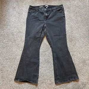 Ava & Viv Women's Washed Black Flare Jeans